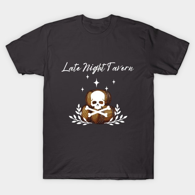 Late Night Tavern Pirate Bar T-Shirt by DanceItUp